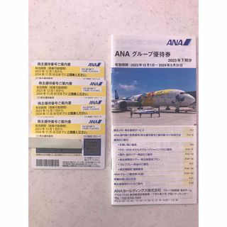 2024.11末まで　ANA株主優待4枚＋グループ優待券(航空券)