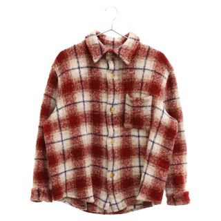 アンユーズド(UNUSED)のUNUSED アンユーズド 22AW WOOL CHECK SHIRTウールチェック長袖シャツ レッド US2280(シャツ)