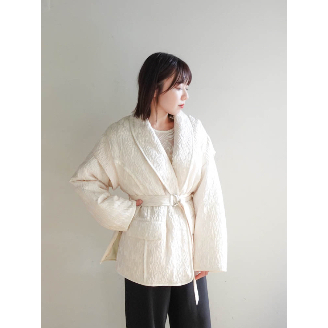 ずっと気になってた MARTE SAHARA JACQUARD PADDED COAT - ワンピース