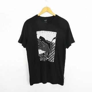 プーマ(PUMA)のプーマ Tシャツ クルーネック ロゴ 薄手 コットン L ブラック ※EKM(Tシャツ/カットソー(半袖/袖なし))