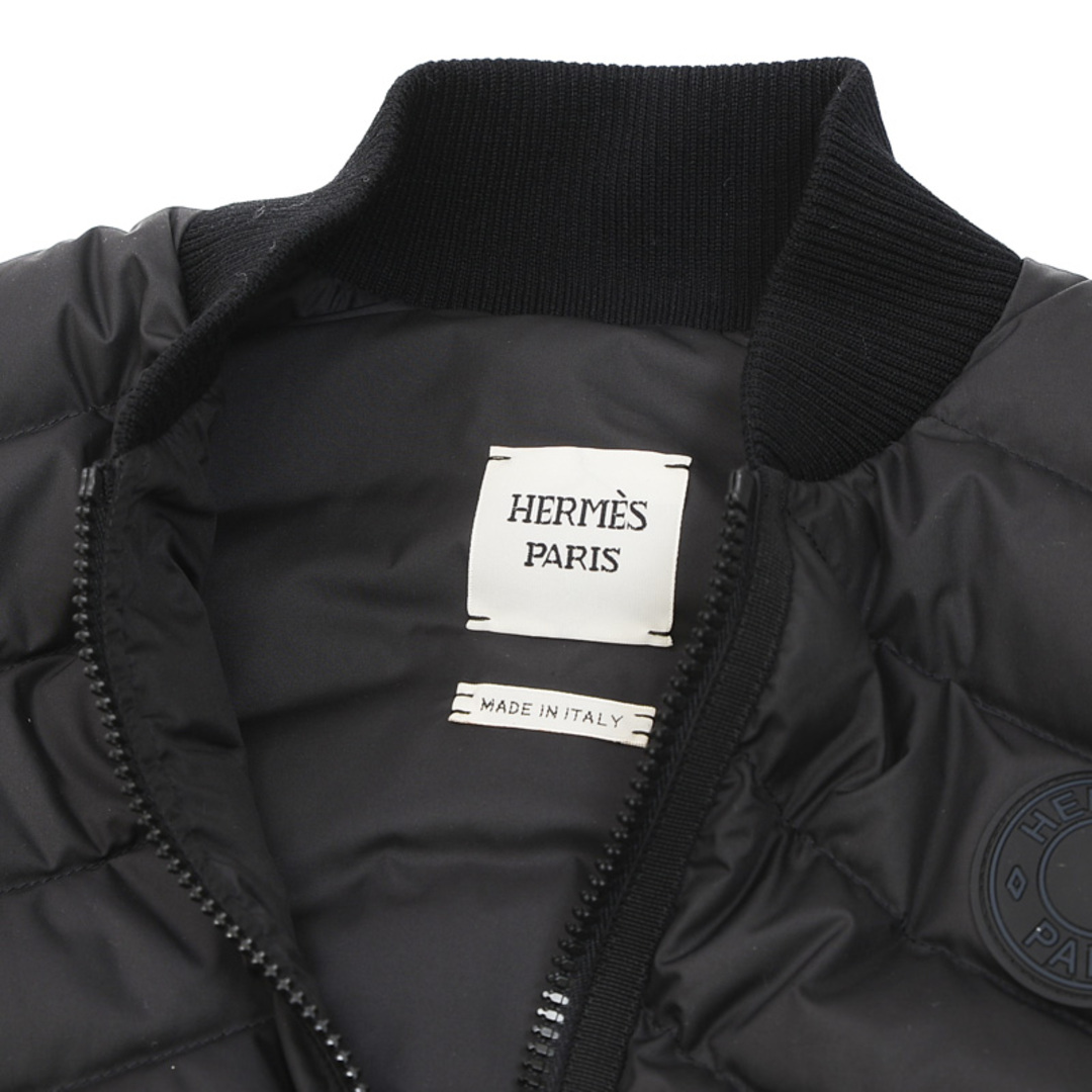 Hermes(エルメス)のエルメス ダウンベスト ポリエステル ブラック レディース サイズ32 23AW レディースのジャケット/アウター(ダウンベスト)の商品写真
