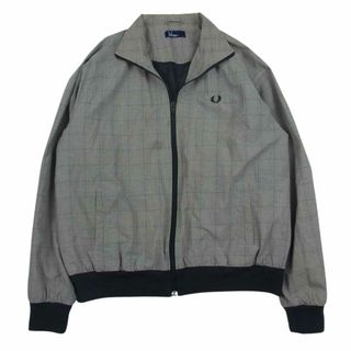 フレッドペリー(FRED PERRY)のFRED PERRY フレッドペリー J7624 グレンチェック フルジップ ジップアップ ハリントン ジャケット ブルゾン グレー系 L【中古】(その他)