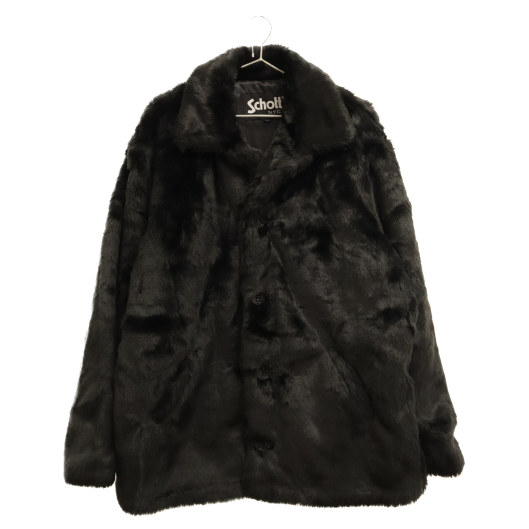 660センチ肩幅SCHOTT ショット BOA SINGLE PEA COAT ボア シングル ピーコートジャケット ブラック 8077332