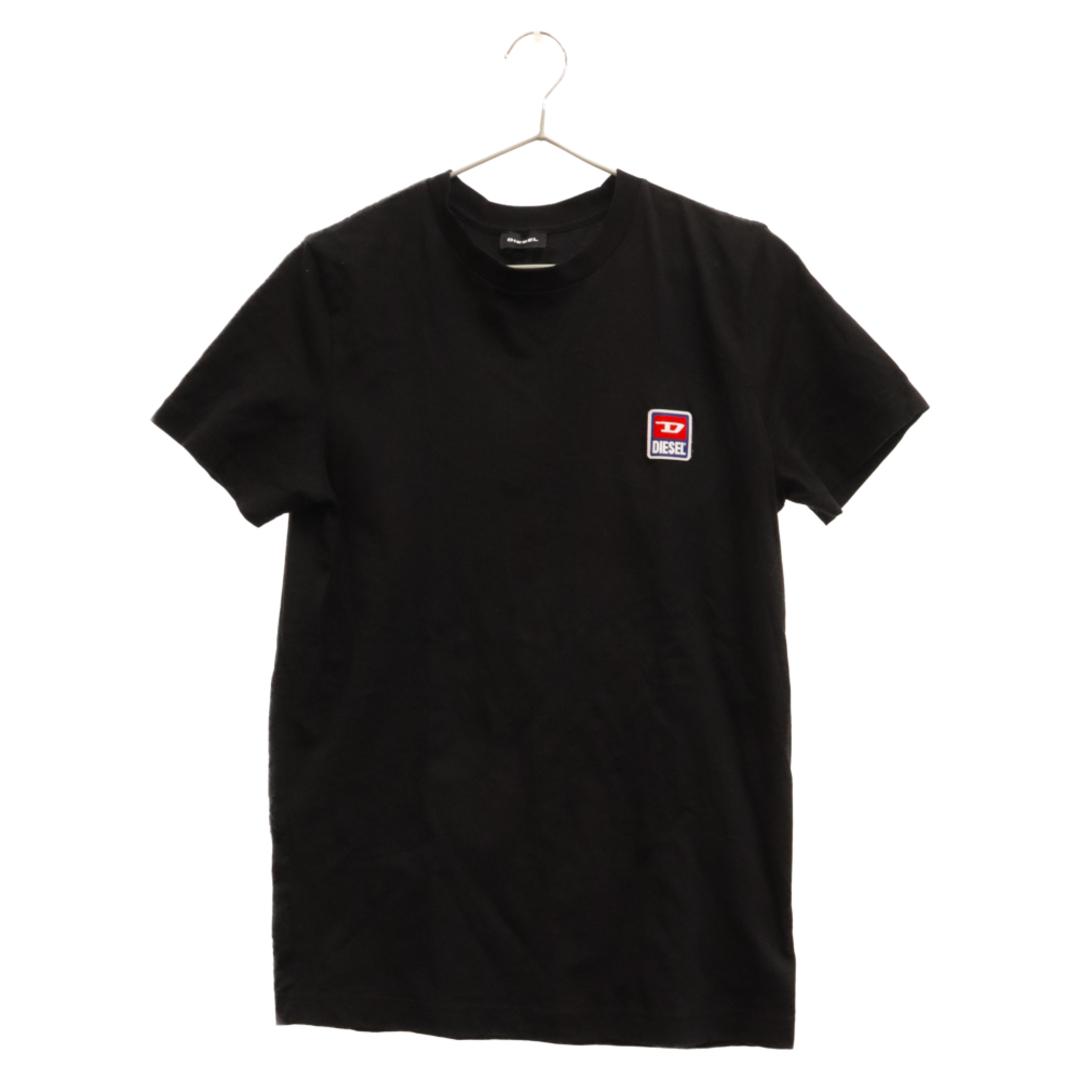 DIESEL ディーゼル T-DIEGO-DIV フロントエンブロイダリーロゴ 半袖Tシャツ ブラック665センチ身幅
