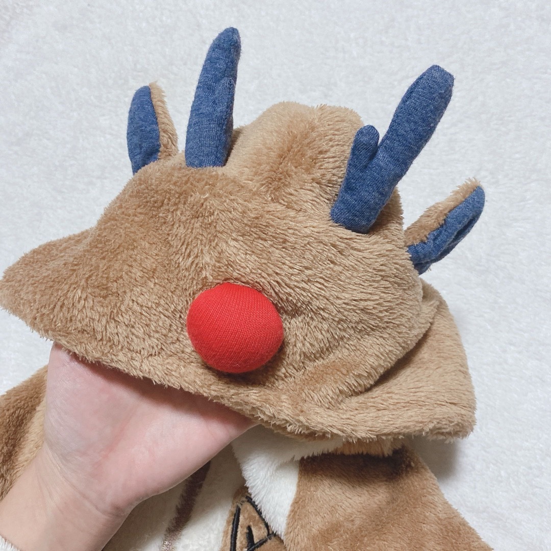 トナカイパーカー　クリスマス　コスプレ　サンタ キッズ/ベビー/マタニティのキッズ服男の子用(90cm~)(Tシャツ/カットソー)の商品写真