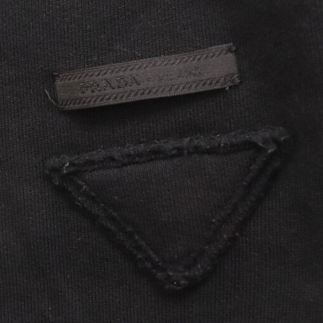 PRADA(プラダ)のPRADA プラダ Cotton Sweat Pants コットンスウェットパンツ 三角ロゴ刺繍 ブラック レディース レディースのパンツ(その他)の商品写真