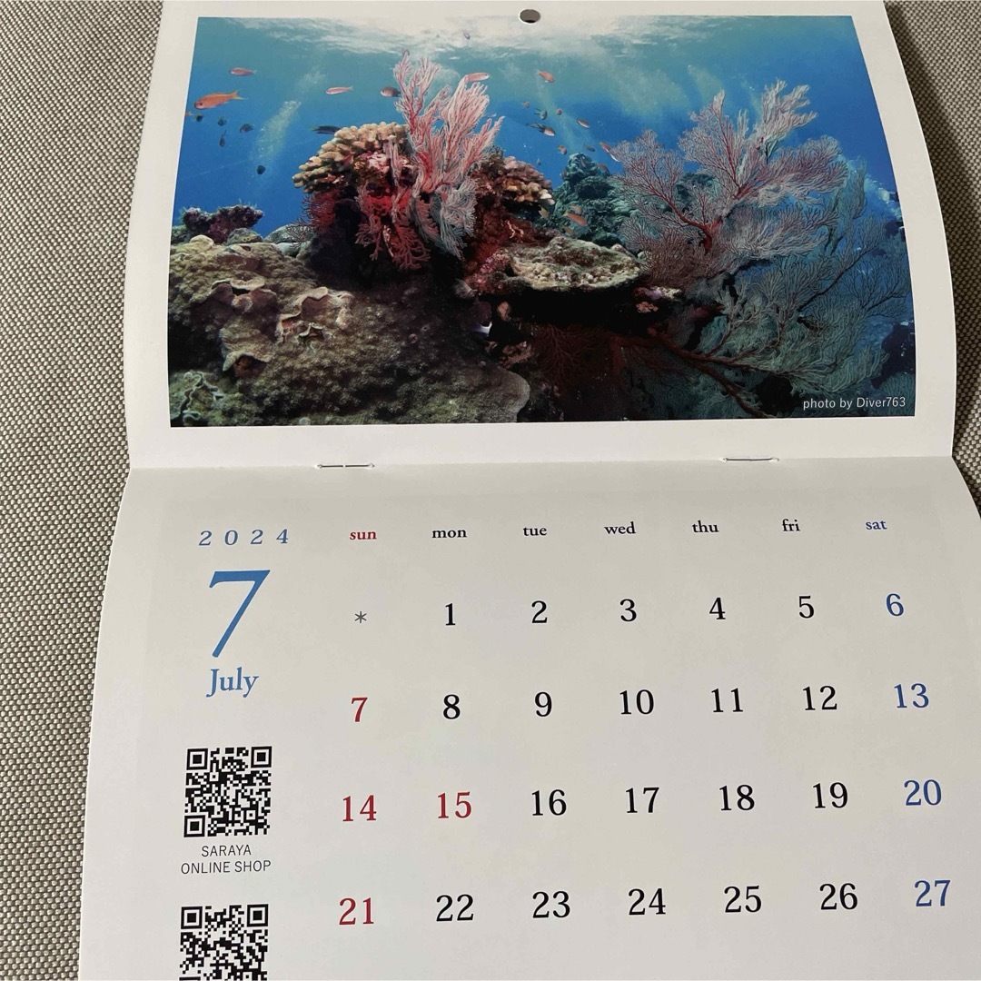 SARAYA(サラヤ)のサラヤ　2024年カレンダー インテリア/住まい/日用品の文房具(カレンダー/スケジュール)の商品写真