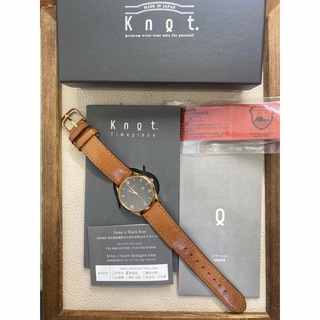ノット(KNOT)の【稼働品】knot CS-32 レディース 腕時計 ソーラー充電  栃木レザー(腕時計)