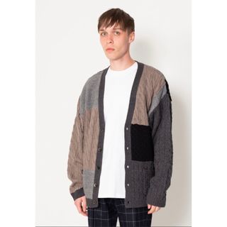 ベドウィン(BEDWIN)のBEDWIN PATCHWORK CARDIGAN ’GODARD’(カーディガン)