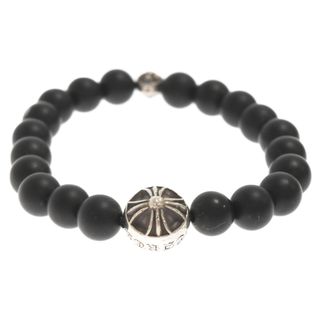 クロムハーツ(Chrome Hearts)のCHROME HEARTS クロムハーツ 8mm BEAD 8mmビーズブレス オニキスビーズブレスレット シルバー/ブラック(ブレスレット)