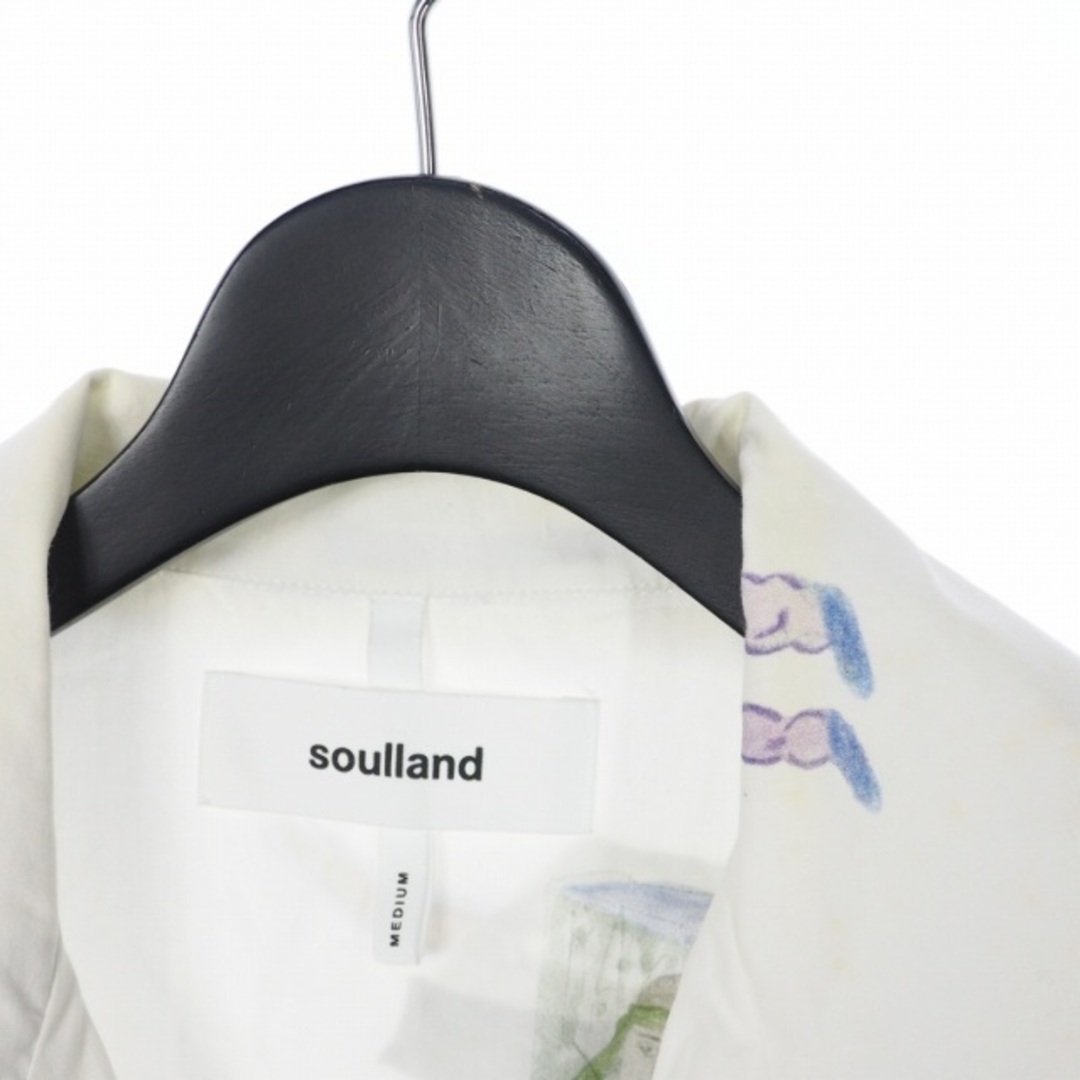 other(アザー)のソウルランド SOULLAND プリント シャツ 半袖 M 白 ホワイト メンズのトップス(シャツ)の商品写真