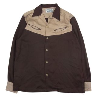 ワコマリア(WACKO MARIA)のWACKO MARIA ワコマリア 18AW 18FW-WMS-WS01 WESTERN SHIRTS ウエスタン 長袖 シャツ ブラウン系 ベージュ系 S【美品】【中古】(シャツ)