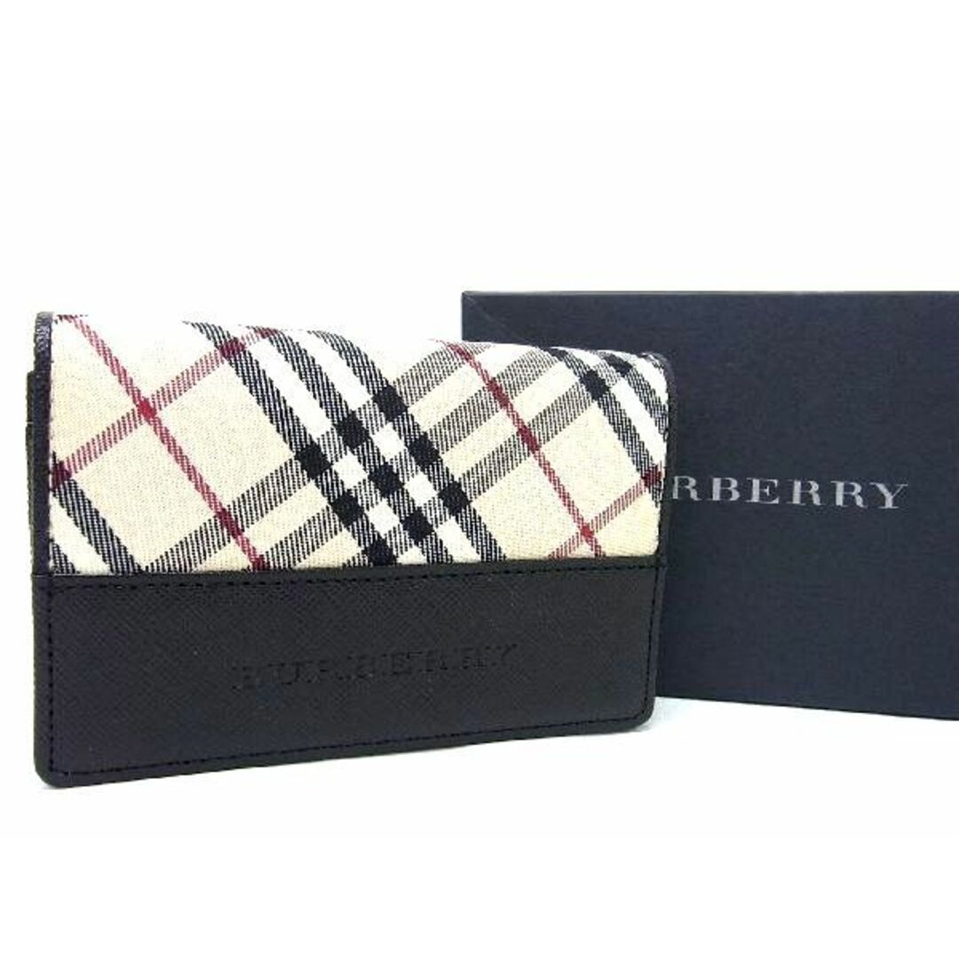 BURBERRY(バーバリー)の■新品■未使用■ BURBERRY バーバリー ノバチェック ナイロン×レザー カードケース 名刺入れ ベージュ系×ブラック系 AU5139  レディースのファッション小物(その他)の商品写真