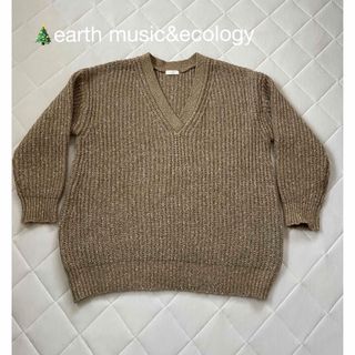 アースミュージックアンドエコロジー(earth music & ecology)のearth music&ecology メランジニットチュニック レディース(ニット/セーター)