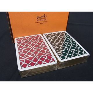 エルメス(Hermes)の■新品■未使用■ HERMES エルメス トランプ カードゲーム テーブルゲーム 2個セット レッド系×グリーン系 AV1804 (その他)