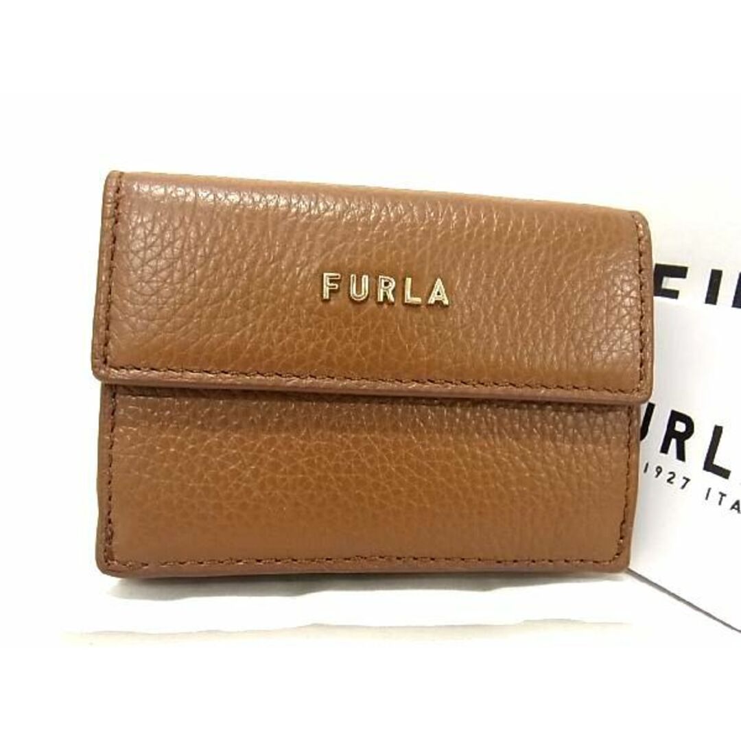 状態■新品■未使用■ FURLA フルラ レザー コンパクト 三つ折り 財布 ウォレット レディース ブラウン系 BE8377