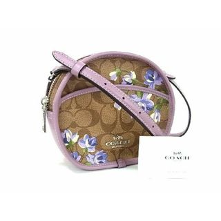 coach 花柄 パープル F72803 シグネチャー フローラルリリー