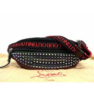 クリスチャンルブタン(Christian Louboutin)の■新品同様■ Christian Louboutin ルブタン PARISNYC スパイクスタッズ ナイロン クロスボディ ボディバッグ ブラック系 AT3460(その他)