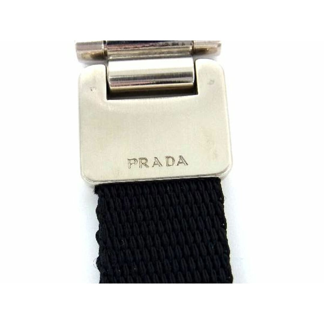 PRADA(プラダ)の■新品■未使用■ PRADA プラダ キャンバス キーホルダー キーリング チャーム レディース ブラック系×シルバー系 BE8370  エンタメ/ホビーの美術品/アンティーク(その他)の商品写真