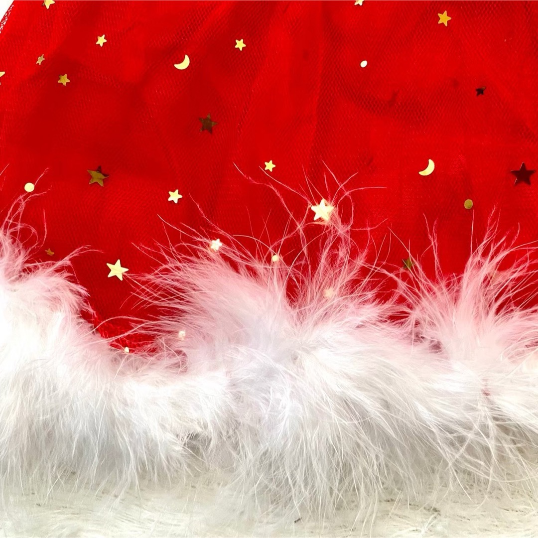 サンタ クリスマス ワンピース スカート 女の子 セット 110 コスプレ キッズ/ベビー/マタニティのキッズ服女の子用(90cm~)(ワンピース)の商品写真