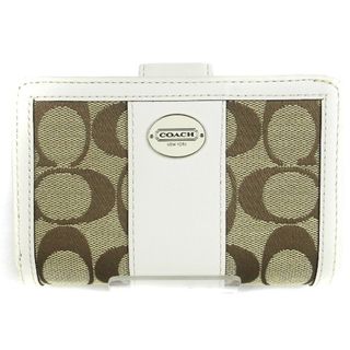 コーチ(COACH)のコーチ 二つ折り財布 シグネチャー ジャガード ウォレット ブラウン ■SM1(財布)