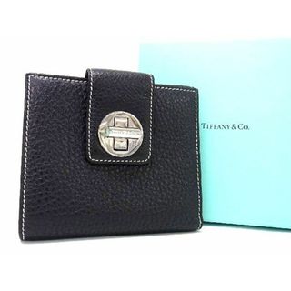 ティファニー(Tiffany & Co.)の■新品同様■ TIFFANY＆Co ティファニー レザー 二つ折り 財布 ウォレット 小銭入れ 札入れ ブラック系 AU5188 (財布)