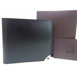 ダンヒル(Dunhill)の■新品■未使用■ dunhill ダンヒル レザー 二つ折り 財布 ウォレット 札入れ 小銭入れ メンズ ブラック系 AU5133 (長財布)