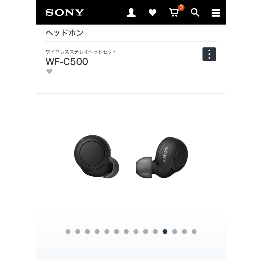 新品未開封】SONY WF-C500 ワイヤレスヘッドセットブラックの通販 by