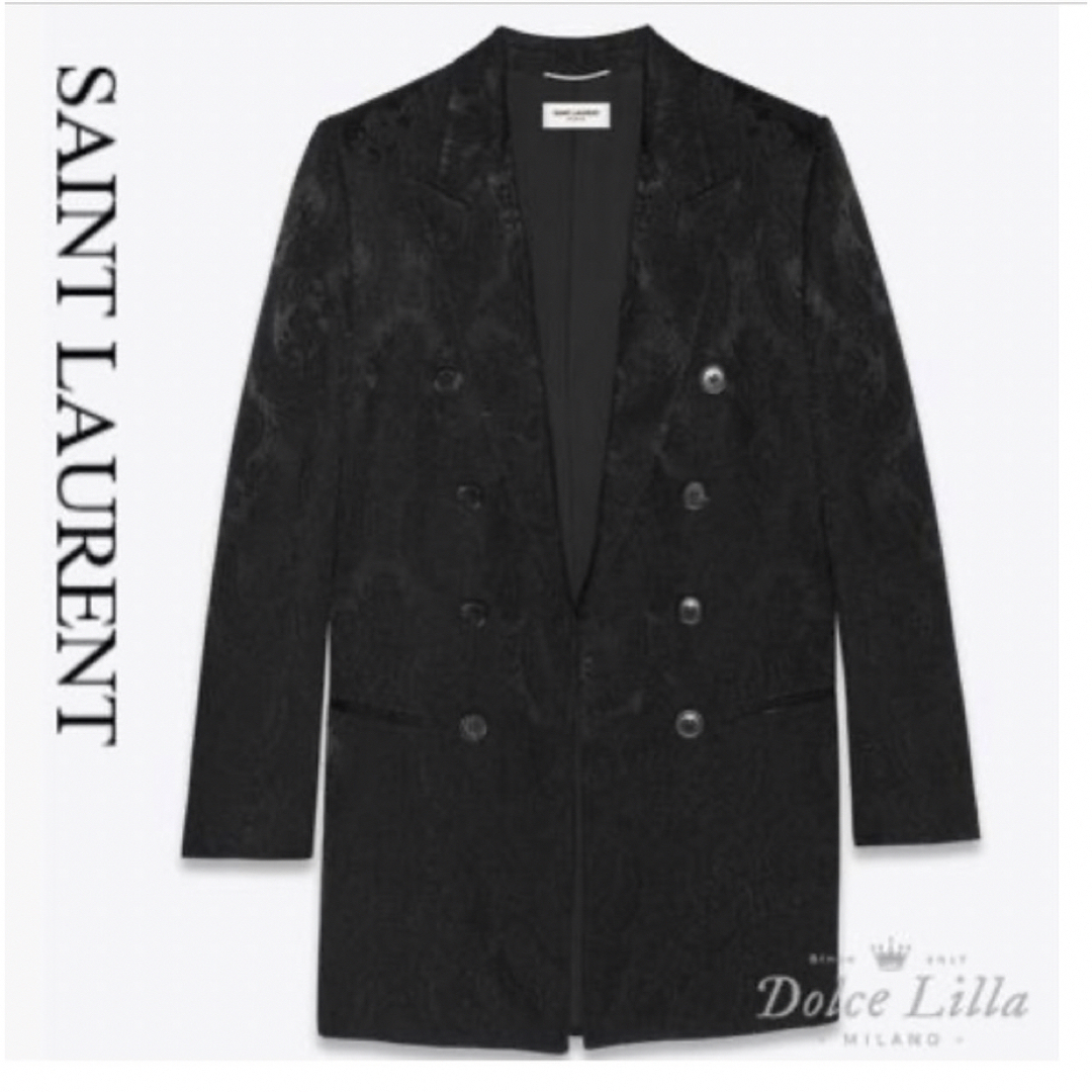 Saint Laurent(サンローラン)の美品✨ メンズYSL ダブルブレストコート カシミア メンズのジャケット/アウター(チェスターコート)の商品写真