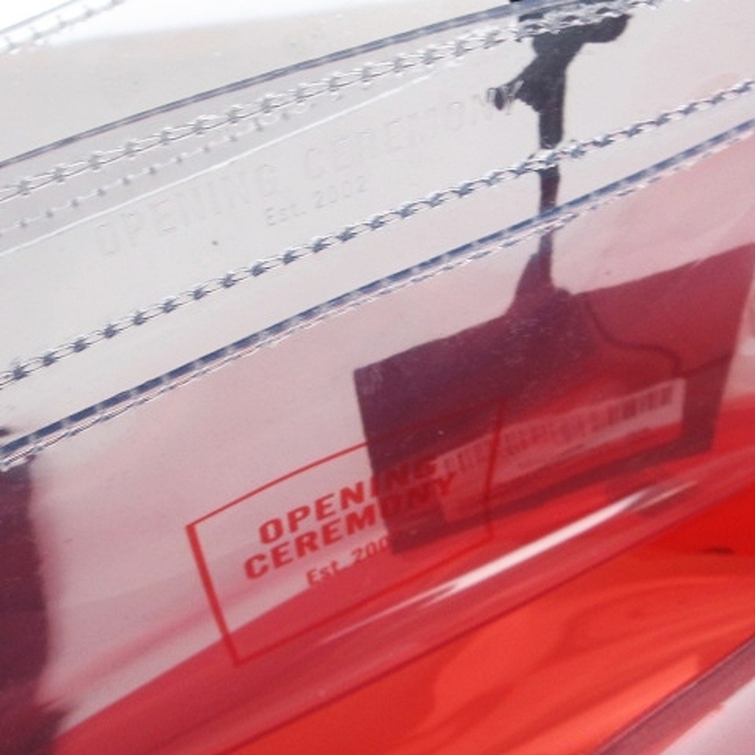 OPENING CEREMONY(オープニングセレモニー)のオープニングセレモニー タグ付き トートバッグ バイカラー 赤 クリア ■SM1 レディースのバッグ(トートバッグ)の商品写真