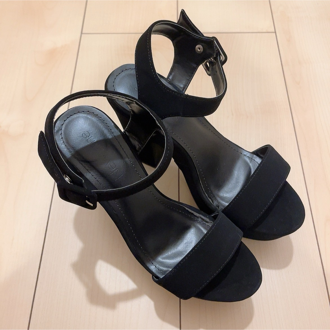 Newlyme(ニューリーミー)のNewlyme 12cm厚底変形ヒール美脚ベルトサンダル レディースの靴/シューズ(サンダル)の商品写真
