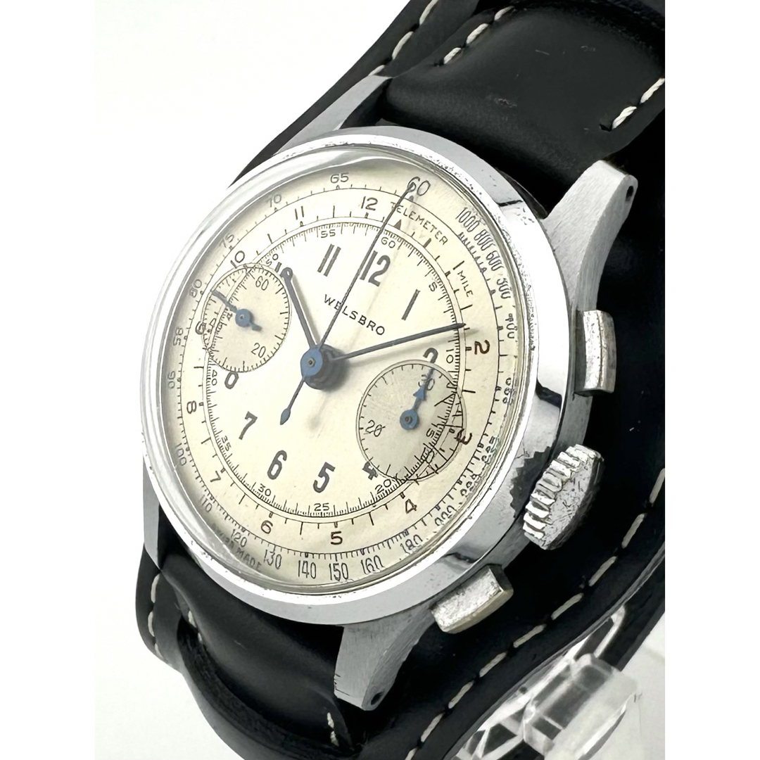 WELSBRO 手巻き時計 クロノグラフ ランデロン メンズの時計(腕時計(アナログ))の商品写真