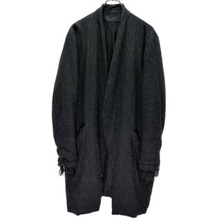 Carol Christian Poell - JOE CHIA 18AW ウールコットンジャカードシルクカットオフレイヤードノーカラーロングジャケット ハーフコート ジョーチア