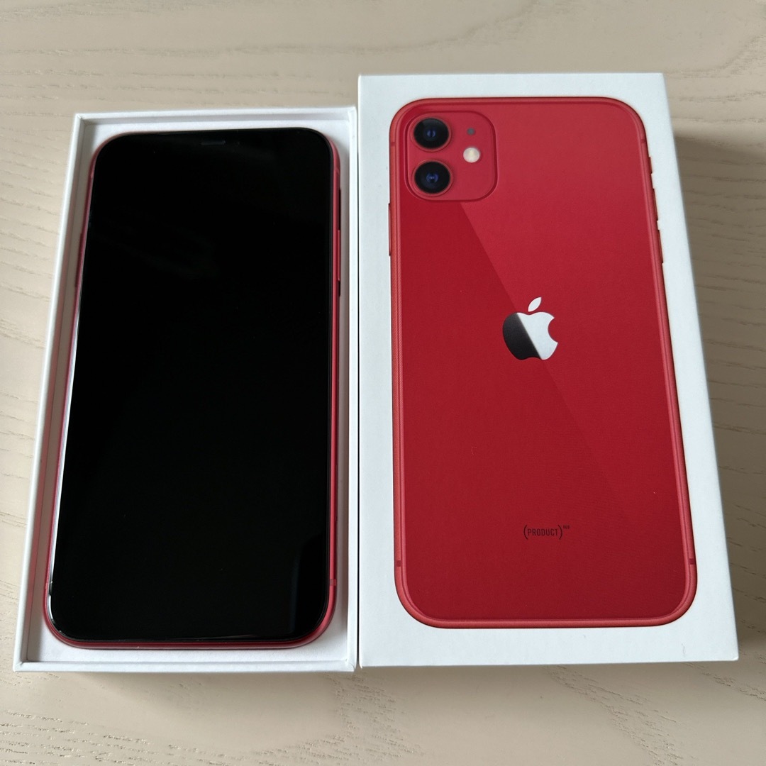 98%付属品★iPhone11/128GB（RED）※ケーブル付