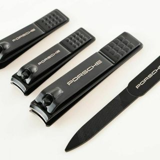 ポルシェ(Porsche)のporsche　ロゴ入り　black ネイルケア 4点セット 缶へこみあり(その他)