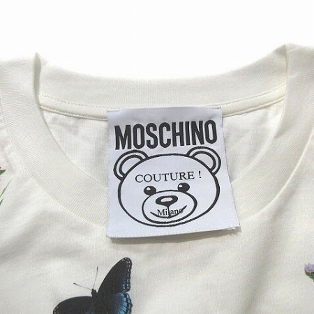 MOSCHINO(モスキーノ)のモスキーノ Tシャツ カットソー 半袖 プリント くま クマ ホワイト I38 レディースのトップス(Tシャツ(半袖/袖なし))の商品写真