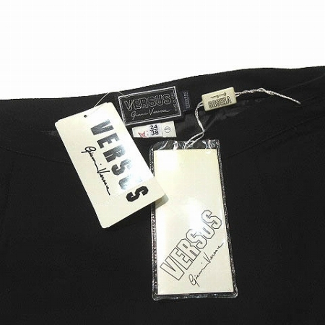 VERSUS(ヴェルサス)のヴェルサス スカートペンシル ひざ丈 アシメ ウール イタリア製 黒 I38 レディースのスカート(ひざ丈スカート)の商品写真