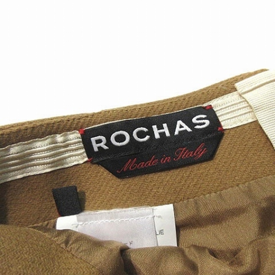 ROCHAS(ロシャス)のロシャス ROCHAS スカート ひざ丈 ウール ビジュー装飾 ブラウン I40 レディースのスカート(ひざ丈スカート)の商品写真