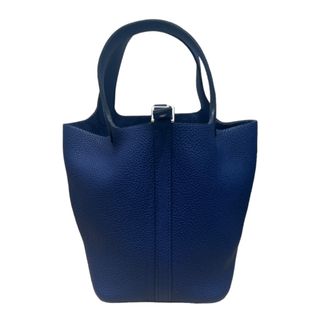 エルメス(Hermes)の　エルメス HERMES ピコタン ロックPM D刻印 ブルーアンクルシルバー金具 トリヨン レディース ハンドバッグ(ハンドバッグ)