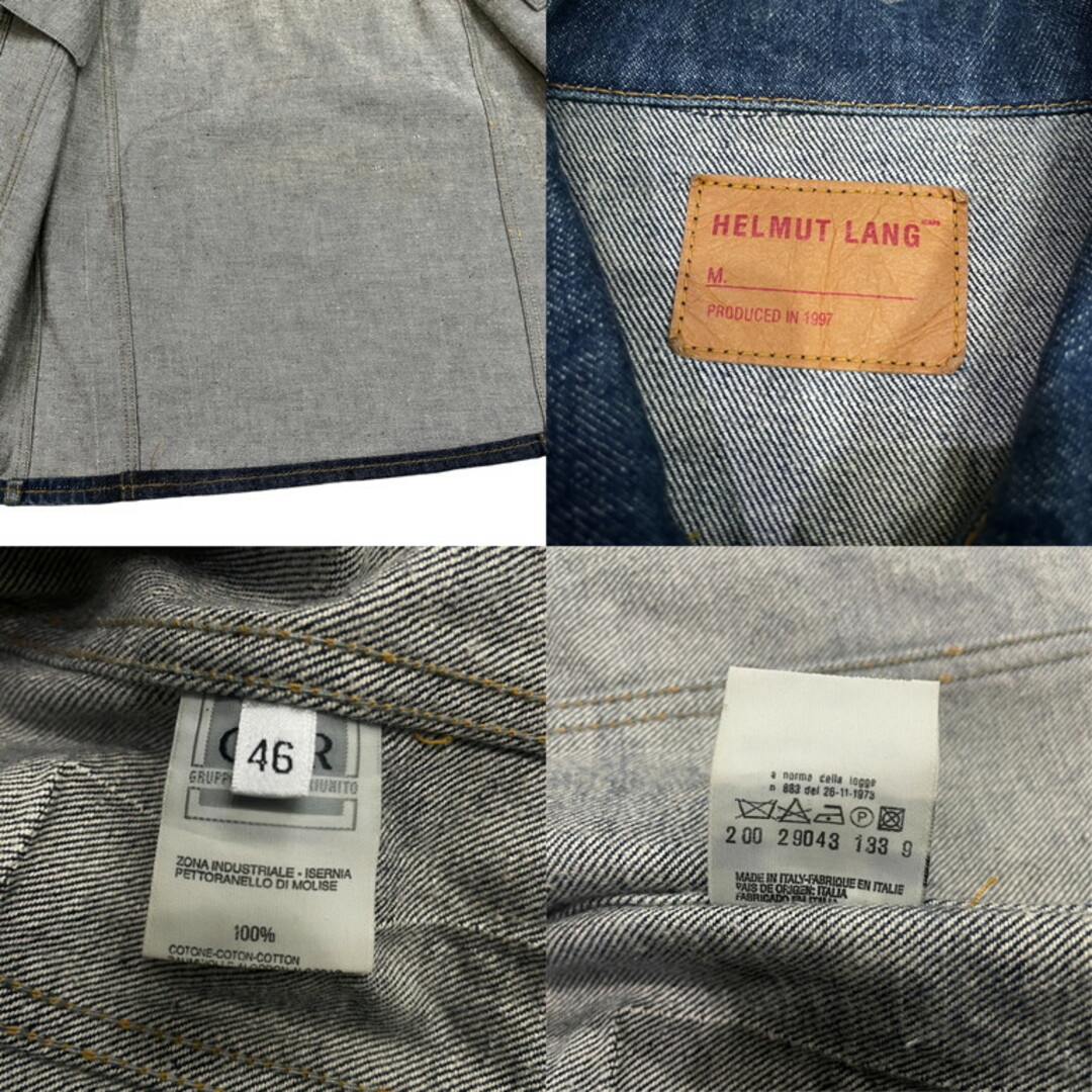 HELMUT LANG(ヘルムートラング)のHELMUT LANG 1997 DENIM TRUCKER JACKET デニムトラッカージャケット Archive 90s GTR ブルゾン コート ヘルムートラング メンズのジャケット/アウター(Gジャン/デニムジャケット)の商品写真