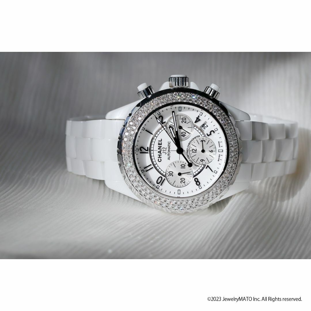 CHANEL(シャネル)の【鑑別書付き】シャネル 腕時計 J12 41㎜ H1007 クロノグラフ ダイヤ メンズの時計(腕時計(アナログ))の商品写真
