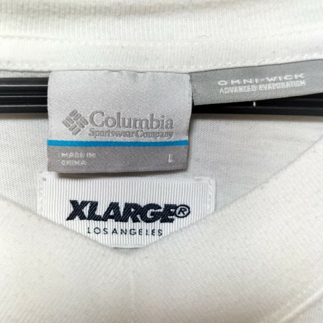 XLARGE(エクストララージ)のcolumbia XLargeコラボＴシャツ　Lサイズ メンズのトップス(Tシャツ/カットソー(半袖/袖なし))の商品写真