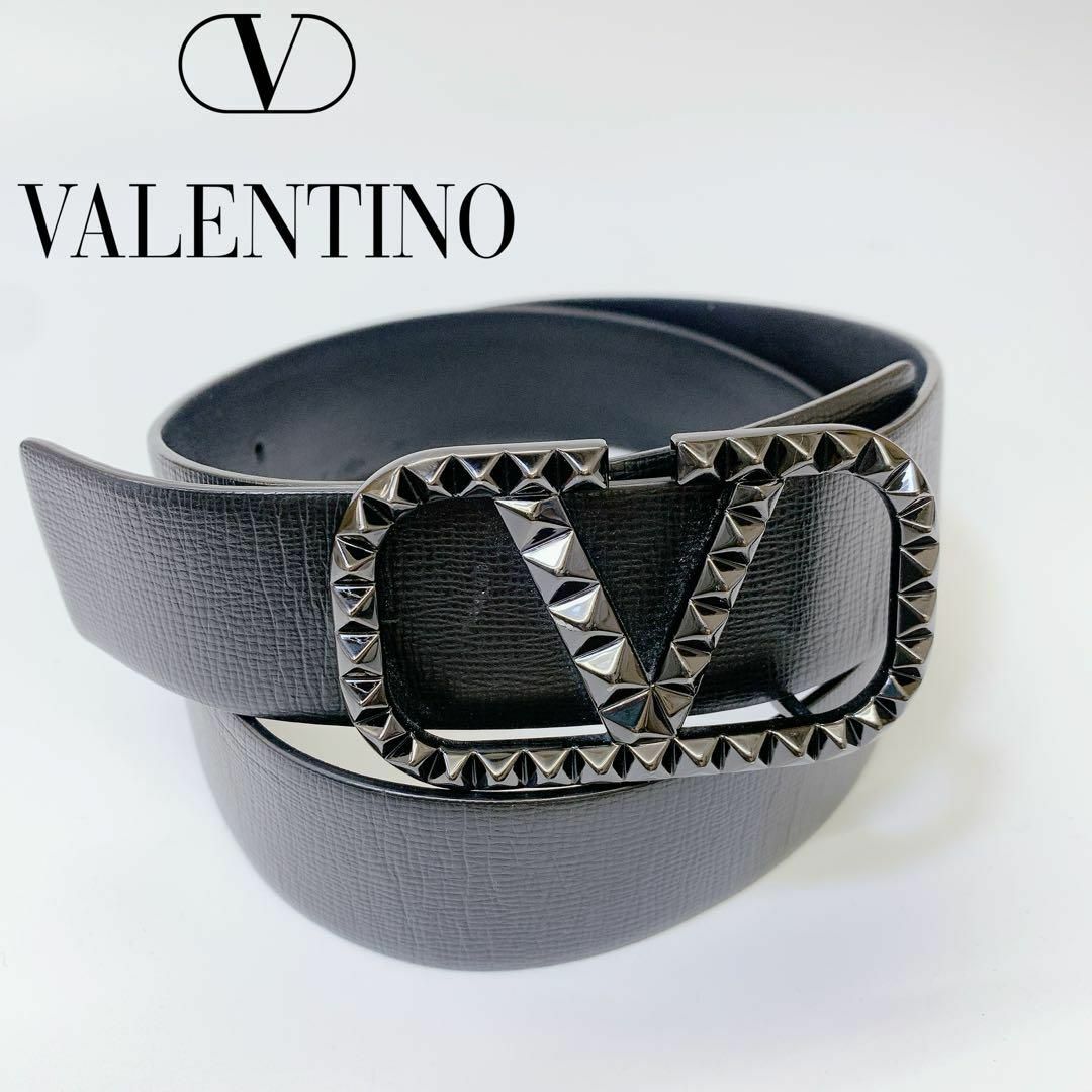 VALENTINO(ヴァレンティノ)の2943 美品 ヴァレンティノ ガラヴァーン Vロゴ ベルト メンズ イタリア製 メンズのファッション小物(ベルト)の商品写真