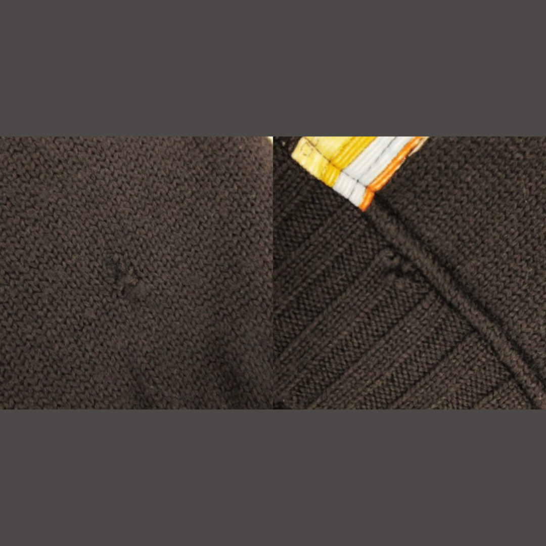 レオナールスポーツ ジャケット ニット 切替 ブラウン 40 ■ECS レディースのジャケット/アウター(ブルゾン)の商品写真