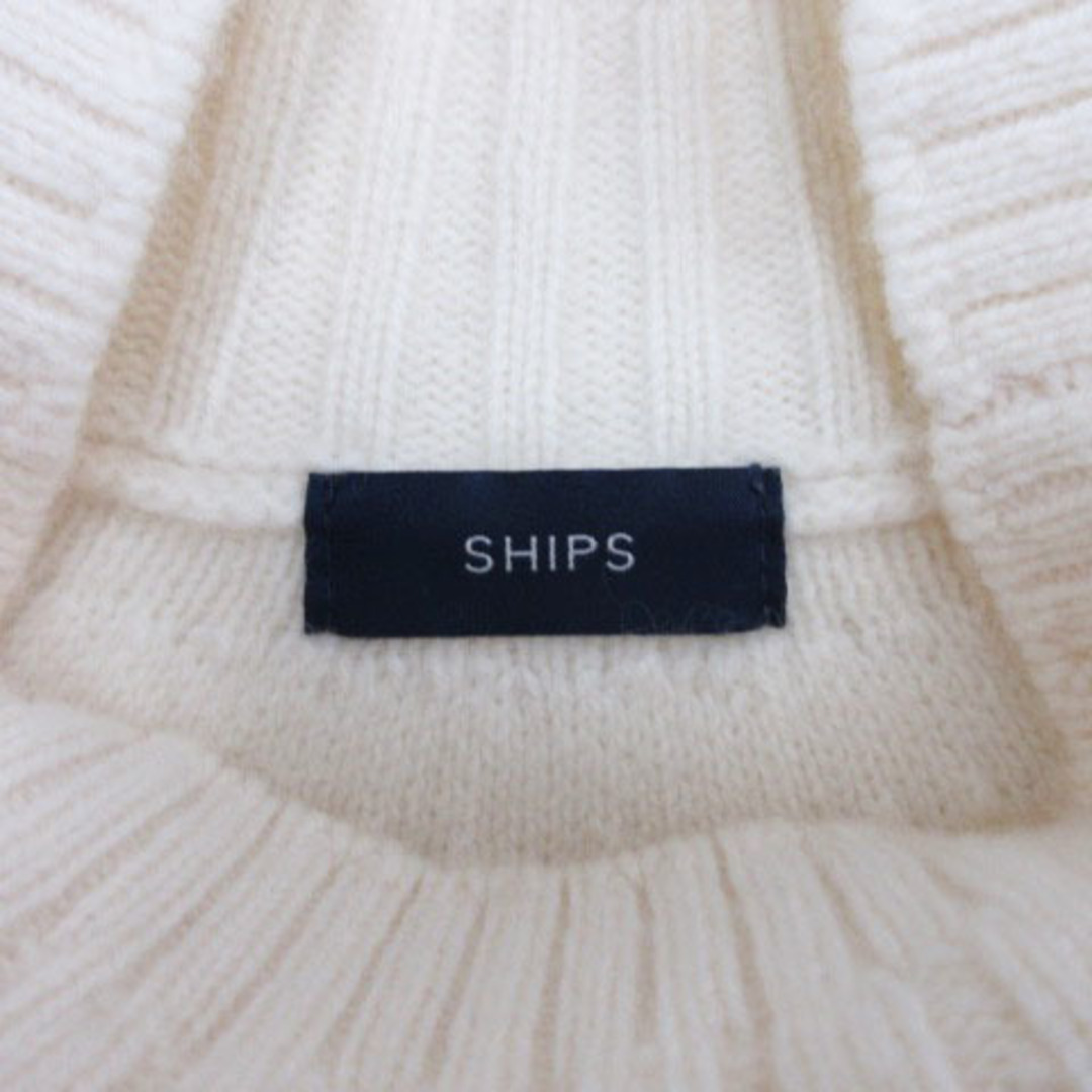 SHIPS(シップス)のシップス SHIPS 求心ケーブルニット 長袖 セーター オフホワイト レディースのトップス(ニット/セーター)の商品写真