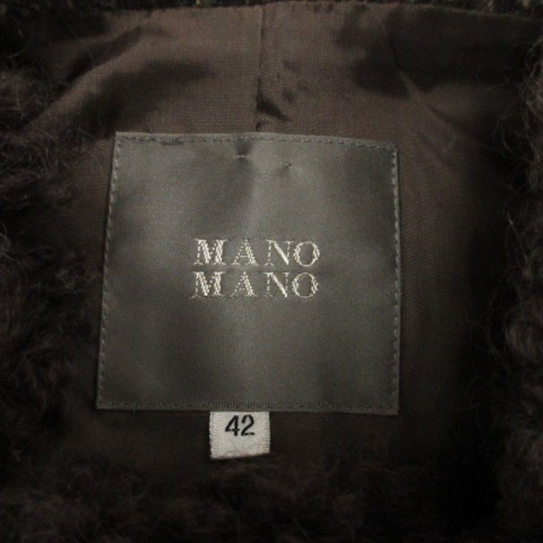other(アザー)のMANO MANO ジャケット ネップ フリンジ 42 ブラウン 231212E レディースのジャケット/アウター(その他)の商品写真