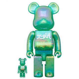 BE@RBRICK X-girl CLEAR GREEN 100% & 400％