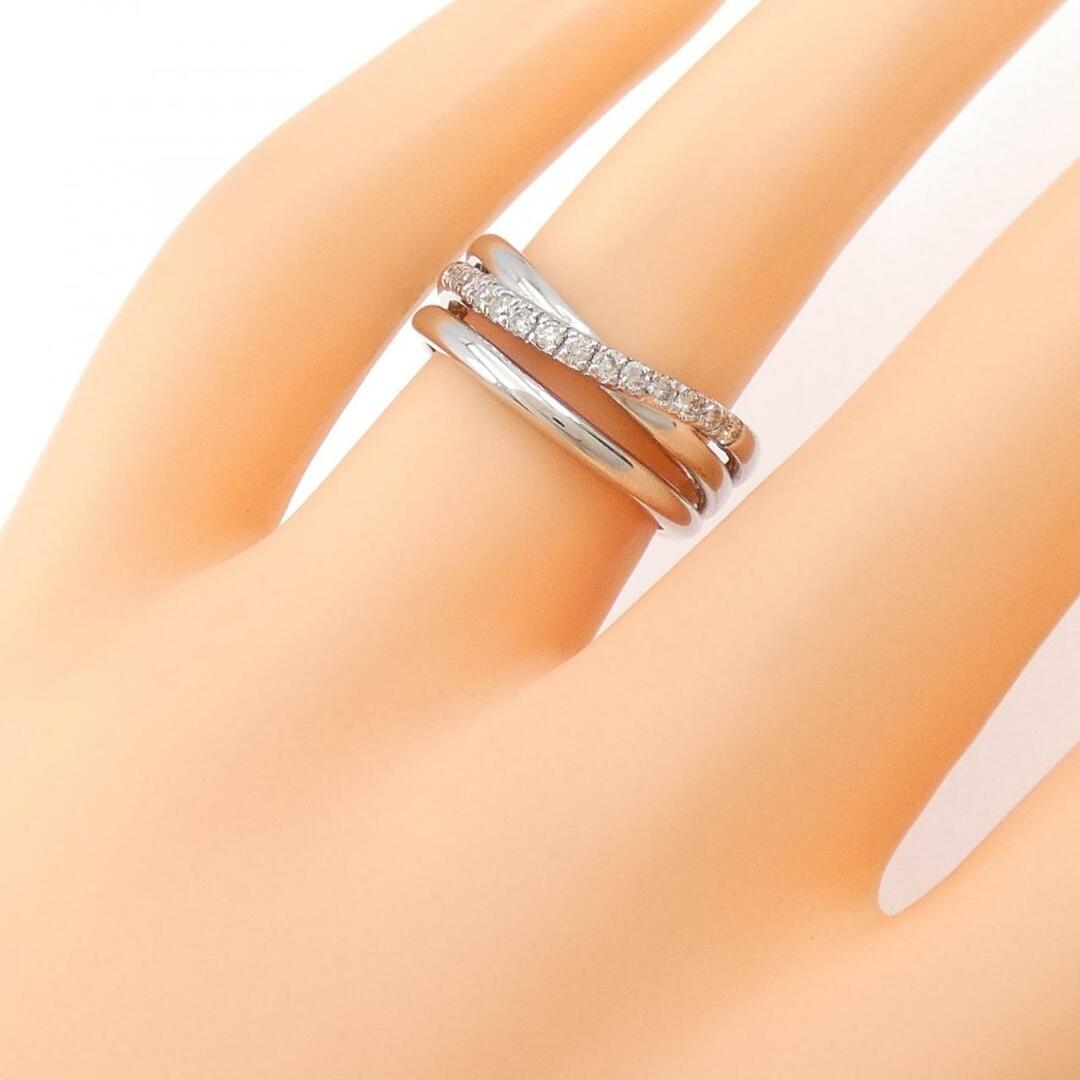 K18WG ダイヤモンド リング 0.20CT レディースのアクセサリー(リング(指輪))の商品写真