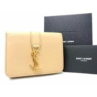 イヴサンローラン(Yves Saint Laurent)の■新品■未使用■ YVESSAINTLAURENT イヴサンローラン レザー 二つ折り 財布 ウォレット 小銭入れ 札入れ レディース ブラウン系 AU5088 (その他)