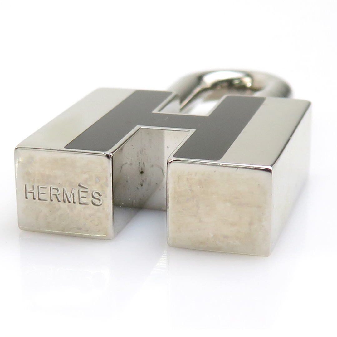 エルメス HERMES カデナ チャーム Hロゴ メタル/エナメル シルバー/ブラック ユニセックス 送料無料 e57635g